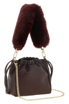 the pinko shoulder bag is made of soft nappa leather