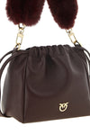 the pinko shoulder bag is made of soft nappa leather
