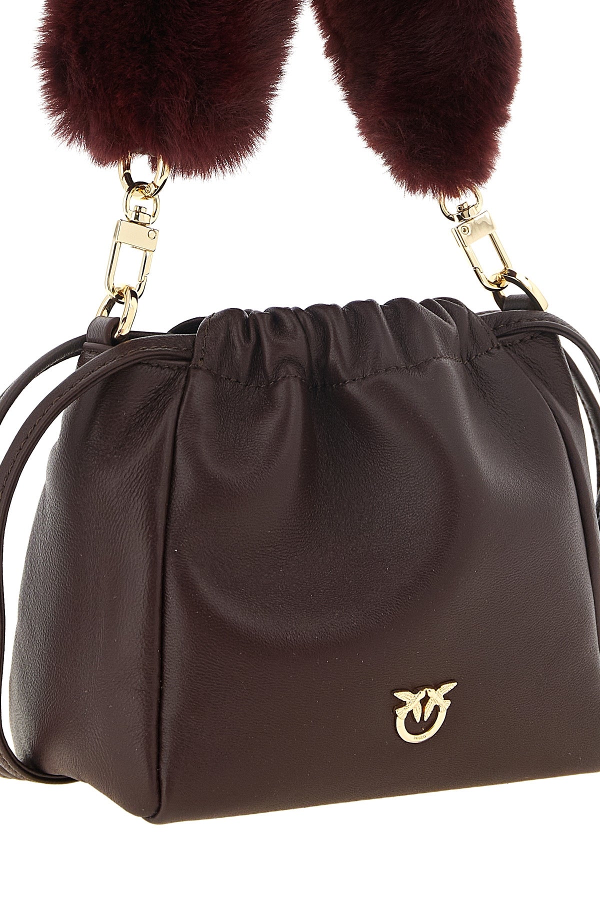 the pinko shoulder bag is made of soft nappa leather