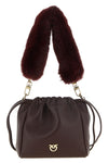 the pinko shoulder bag is made of soft nappa leather