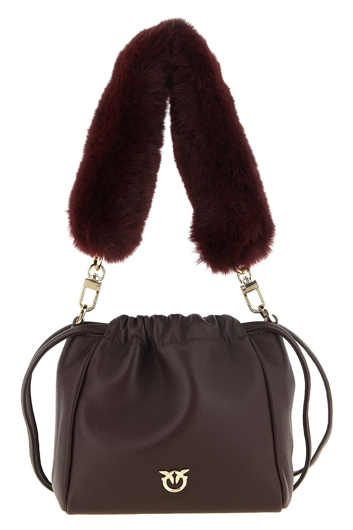 the pinko shoulder bag is made of soft nappa leather