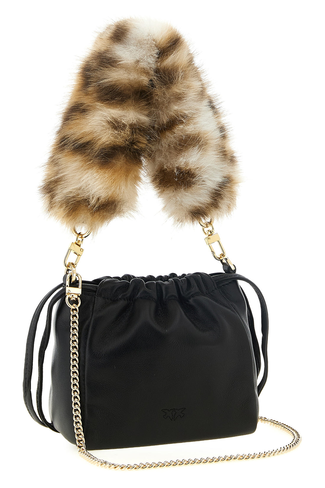 PINKO OS the pinko shoulder bag features a destructured bucket silhouette made of soft na