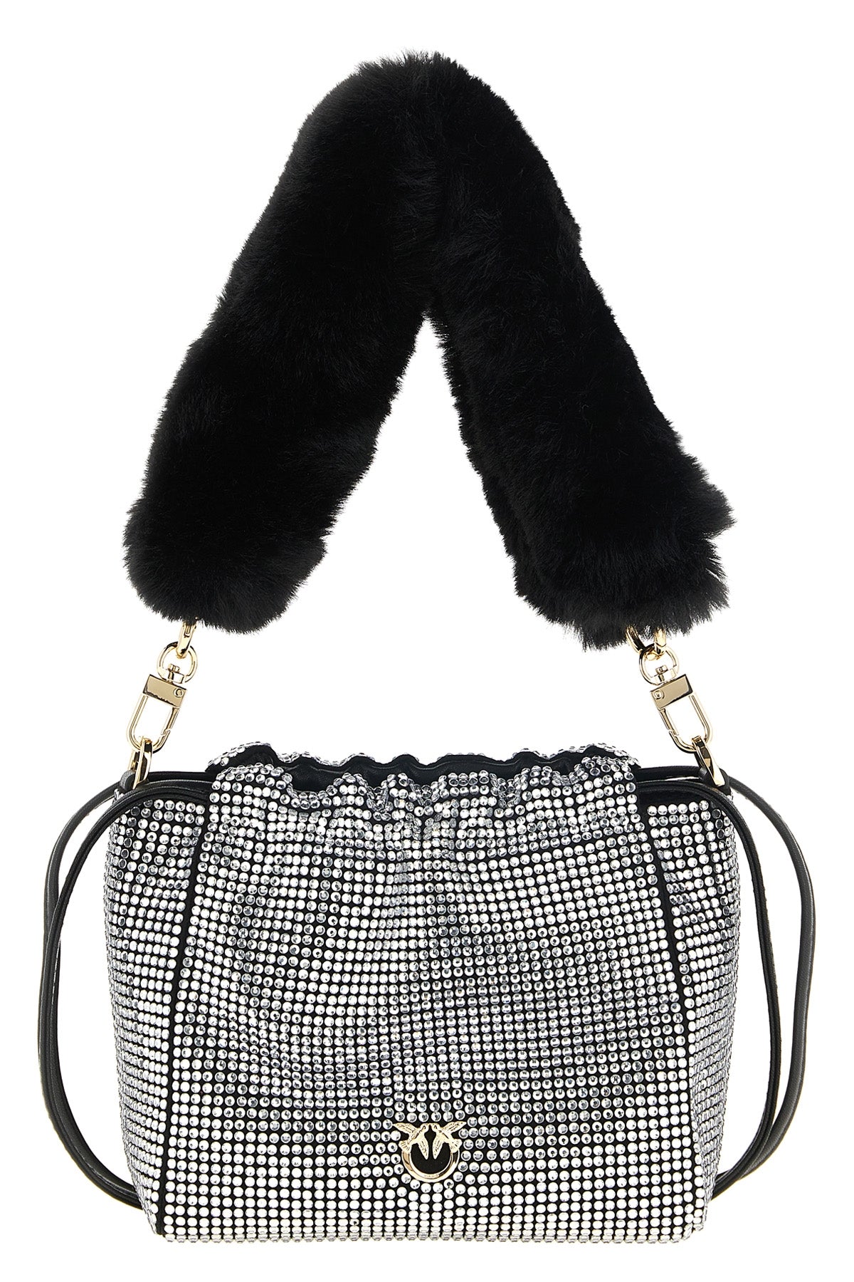 the bucket shoulder bag redefines evening elegance through a soft silhouette ent