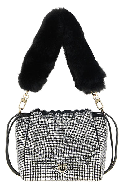 the bucket shoulder bag redefines evening elegance through a soft silhouette ent