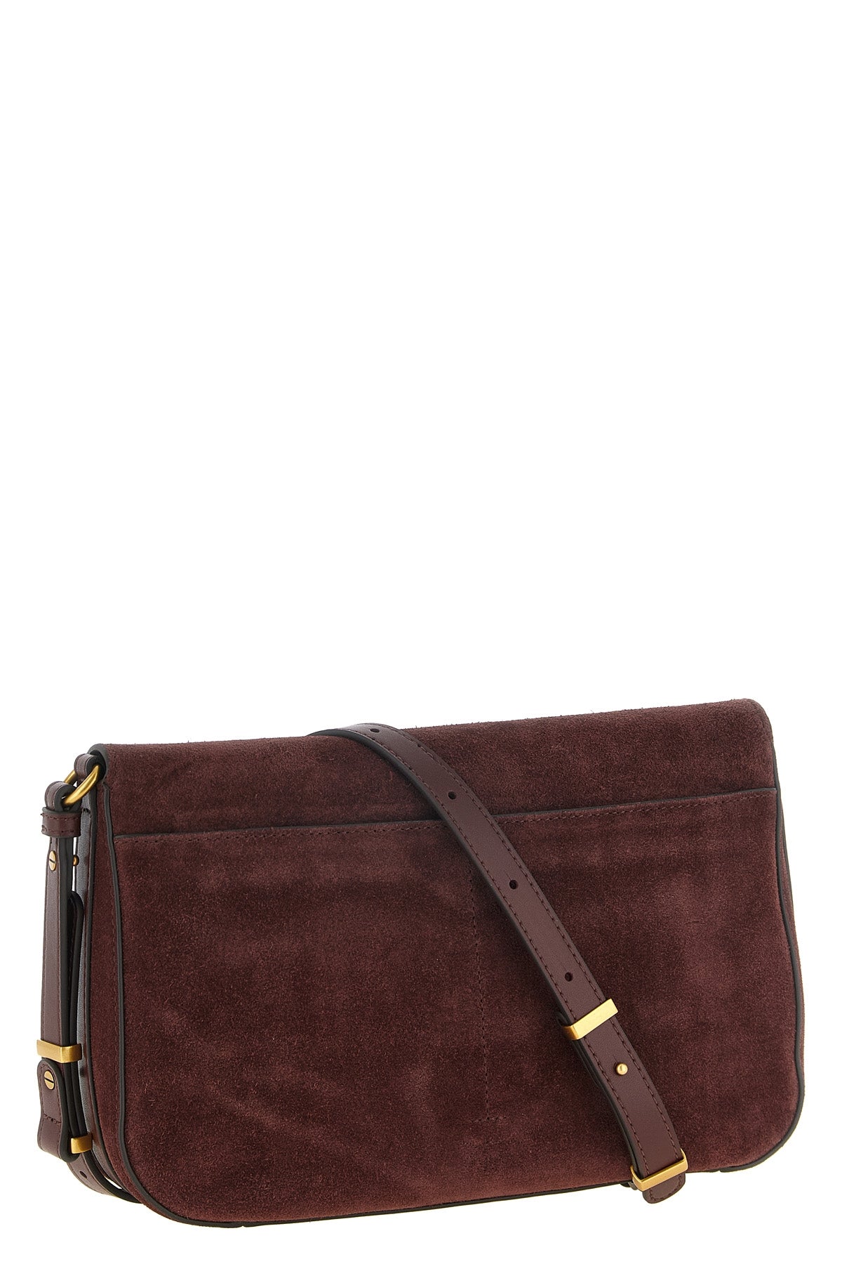 the pinko love satchel medium shoulder bag in burgundy suede stands out for it