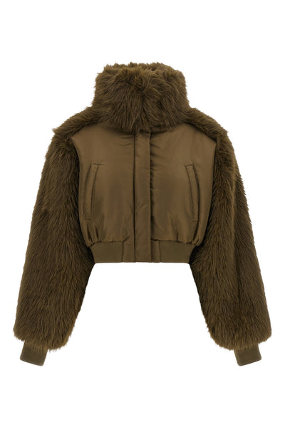 the pinko bomber jacket redefines the volumes of outerwear through a bold play o
