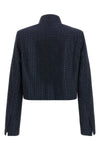 the pinko morasca cropped jacket redefines the codes of evening tailoring throug