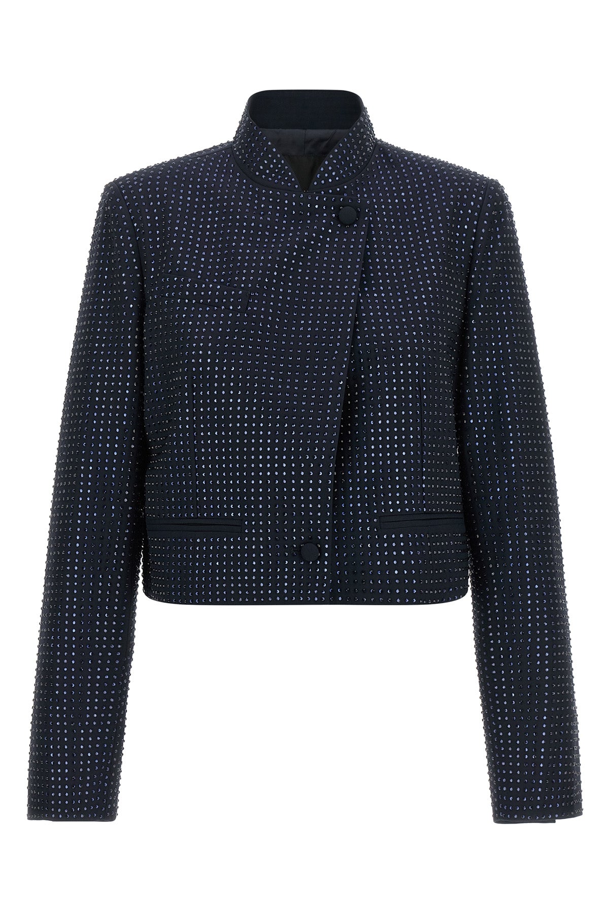 the pinko morasca cropped jacket redefines the codes of evening tailoring throug