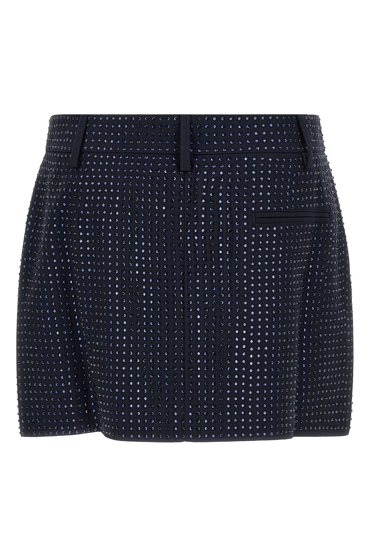 the pinko soave miniskirt redefines contemporary codes through a wallet model