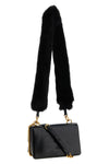 the pinko love one mini shoulder bag in black calf leather is distinguished by