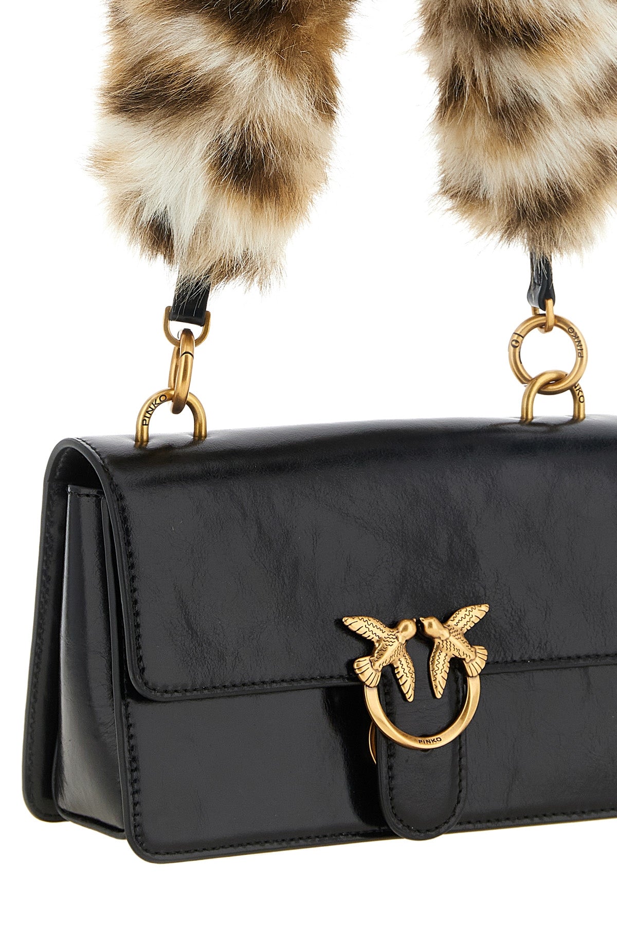 the pinko love one mini shoulder bag is distinguished by a structured silhouet