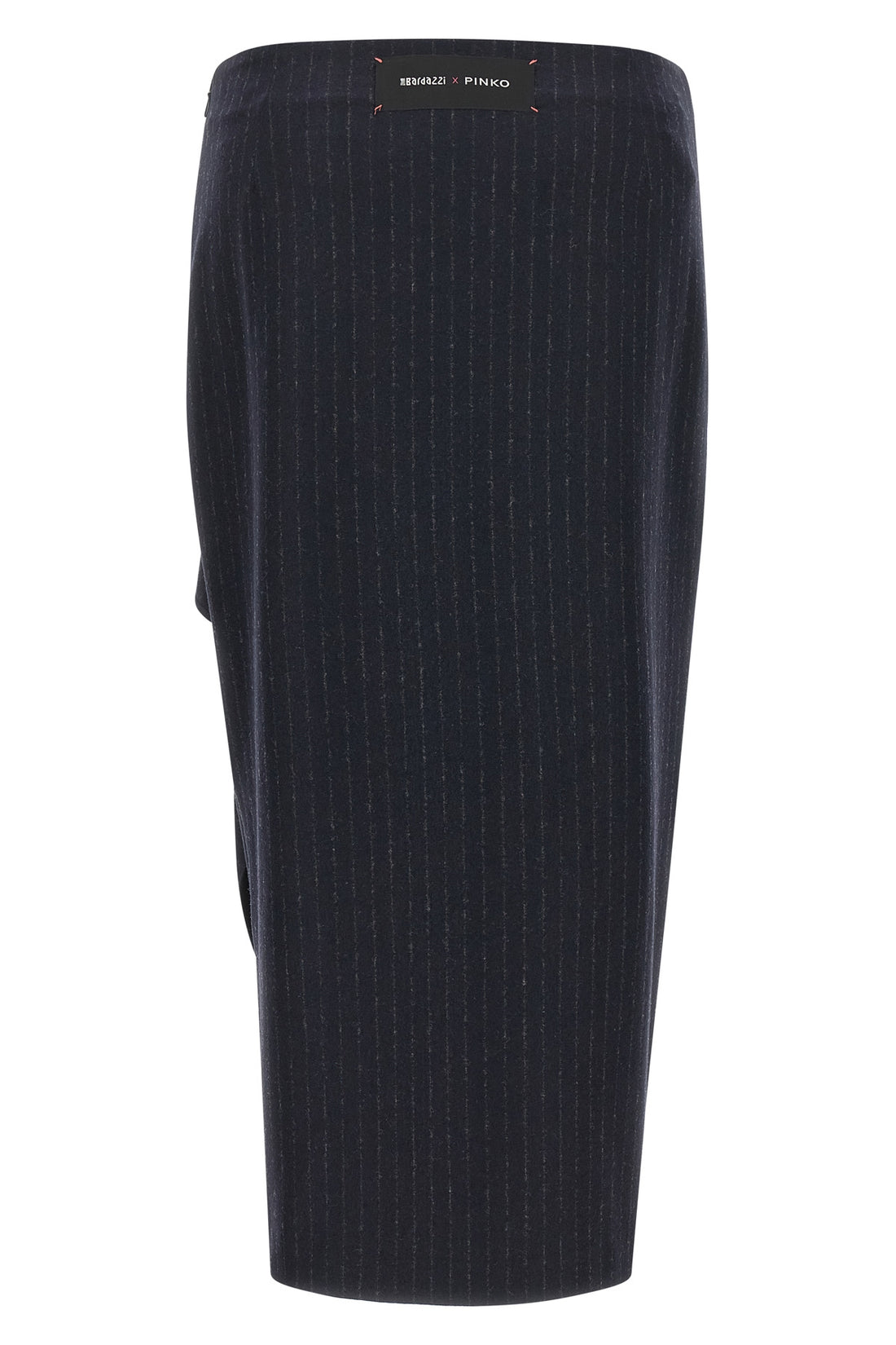 PINKO 38 the long pinko capena skirt redefines the codes of tailoring through an asymme