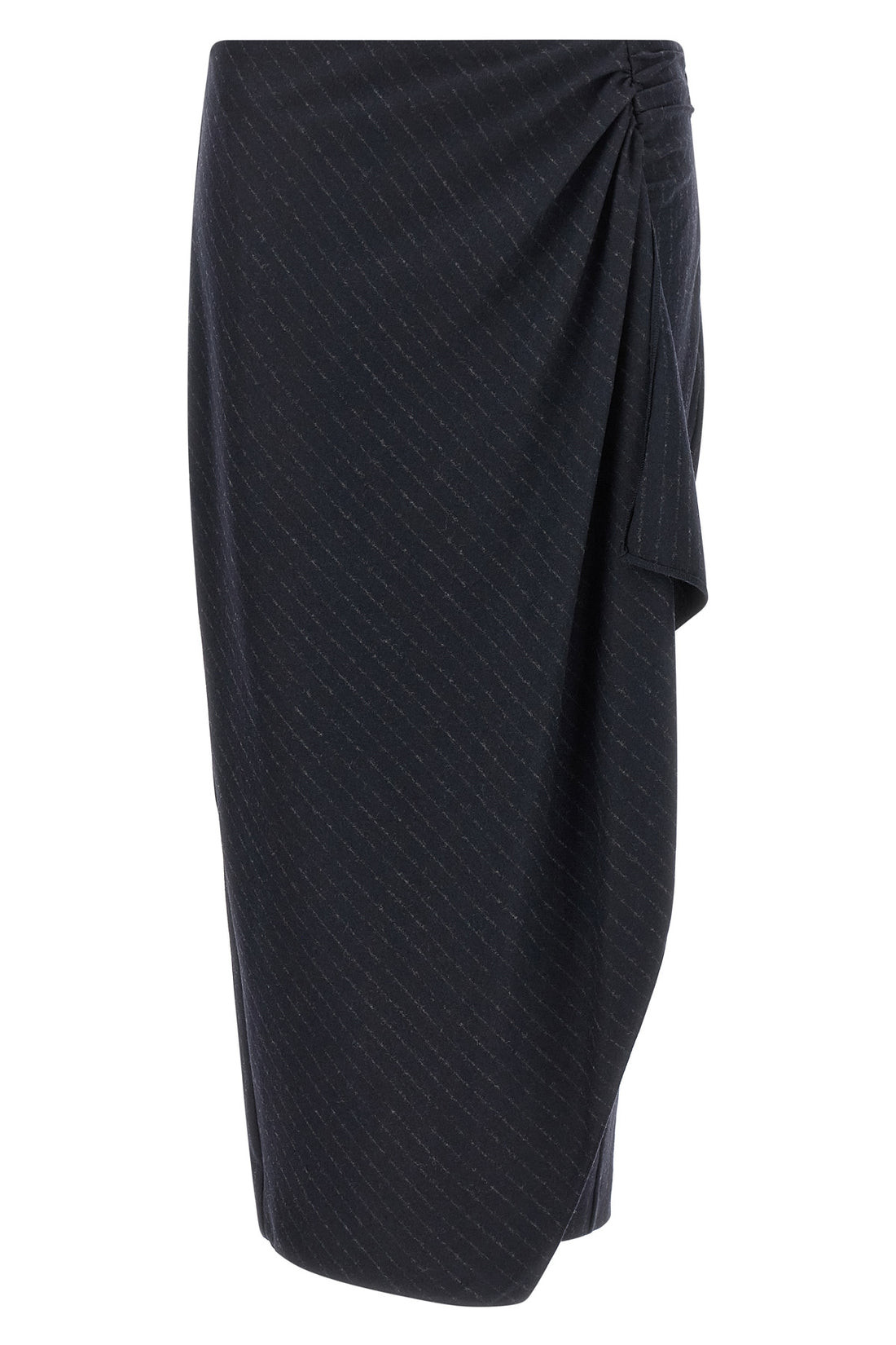 PINKO 38 the long pinko capena skirt redefines the codes of tailoring through an asymme