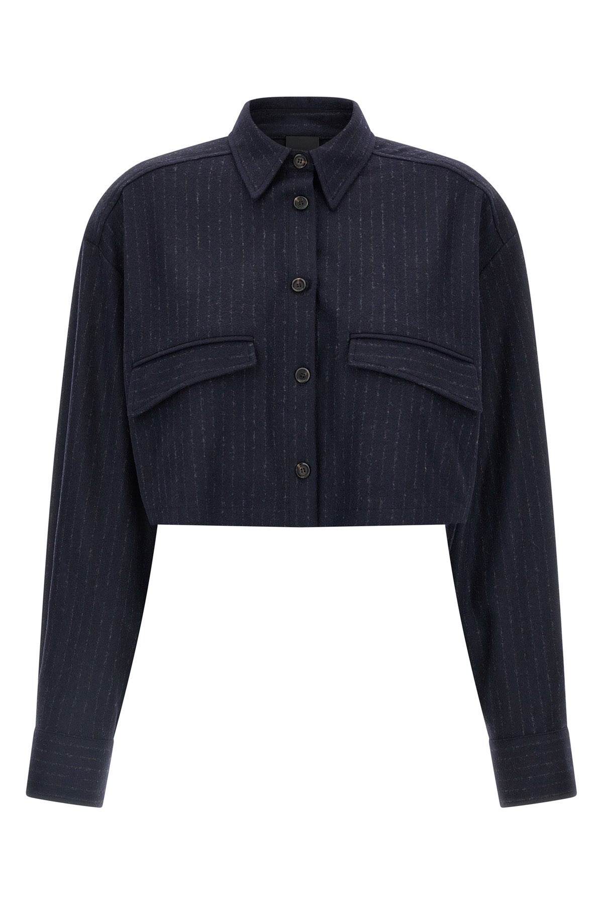 the cropped shirt pinko taurasi redefines the codes of contemporary tailoring