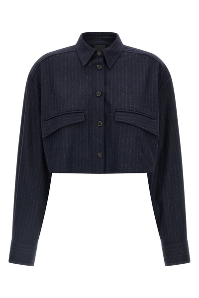 the cropped shirt pinko taurasi redefines the codes of contemporary tailoring
