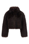 the pinko gravina jacket redefines the volumes of outerwear through a cropped