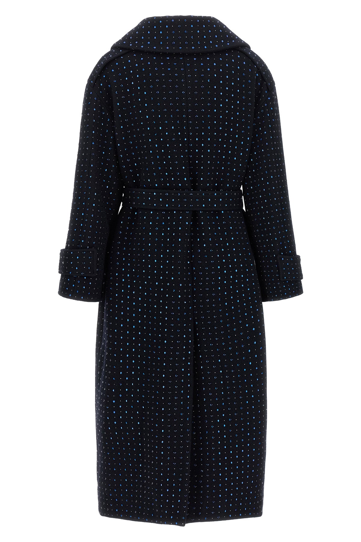 the long pinko peugeot coat redefines the codes of outerwear through a rigorou