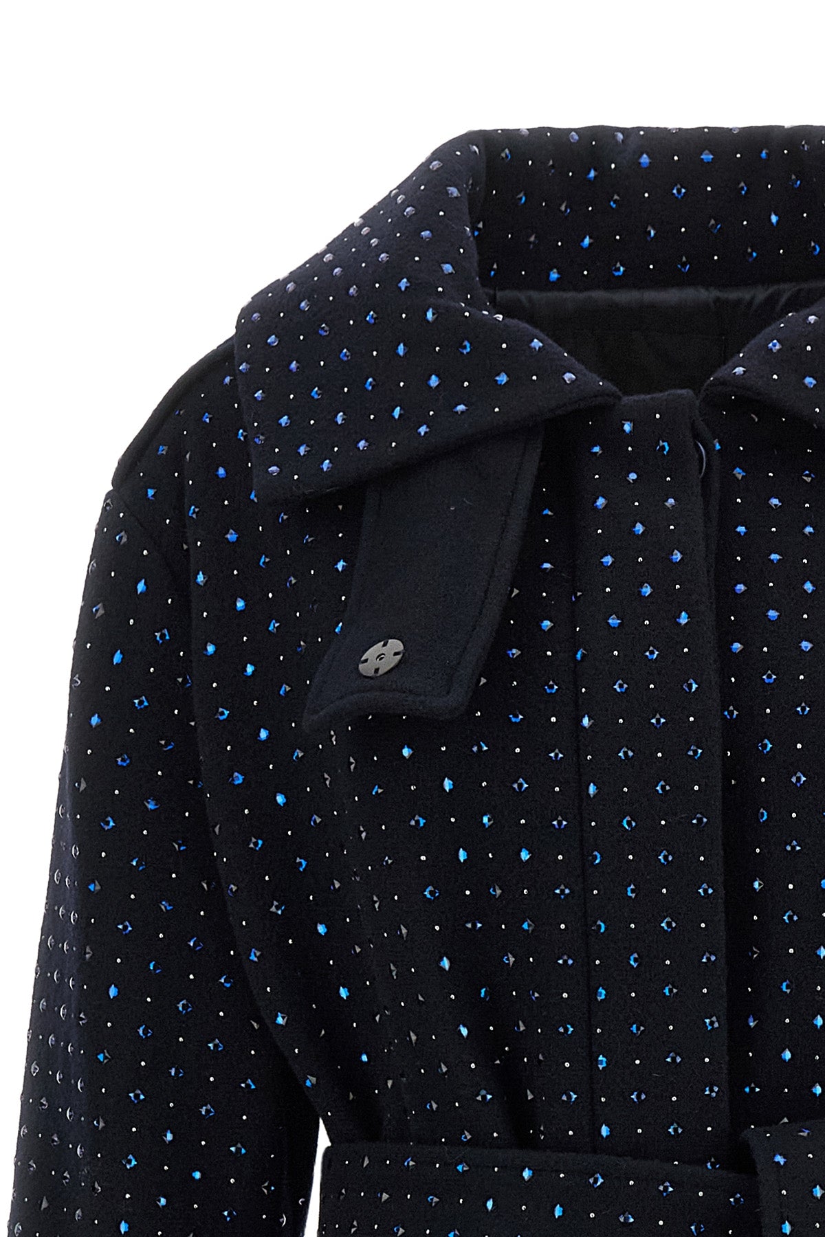 the long pinko peugeot coat redefines the codes of outerwear through a rigorou