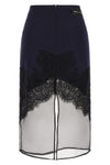 the pinko botticino longuette skirt redefines the codes of tailoring through a