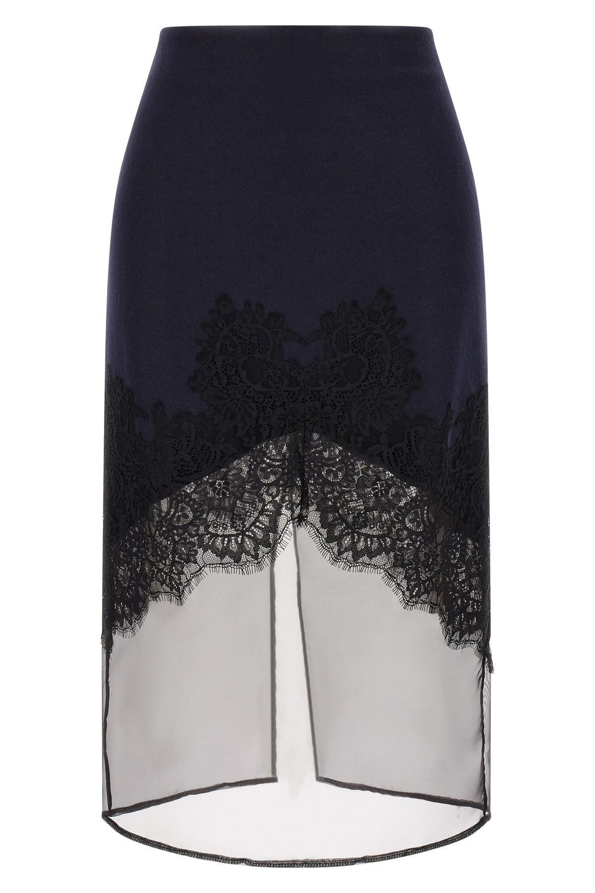 the pinko botticino longuette skirt redefines the codes of tailoring through a