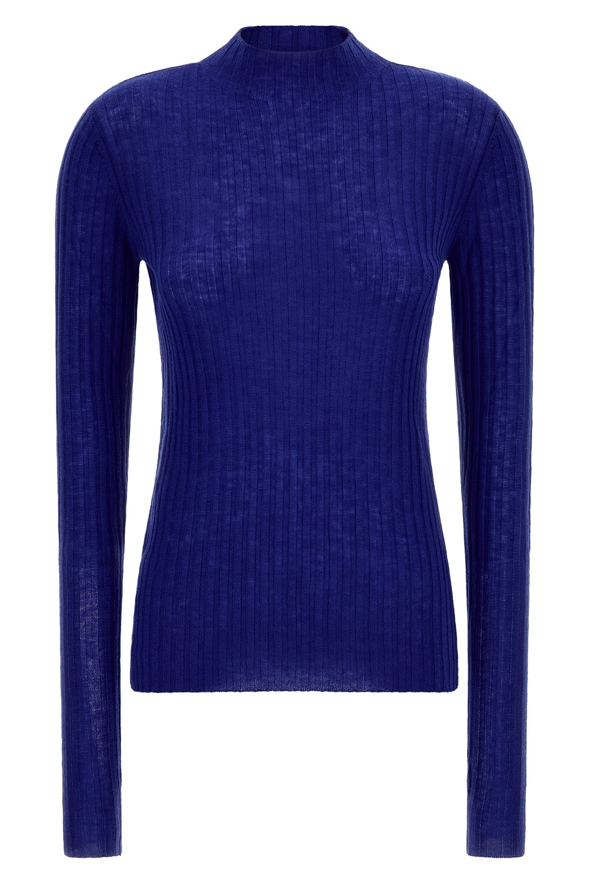 the muggito sweater by pinko defines an essential silhouette through a ribbed