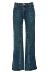 evergreen hook and eye cotton denim jeans