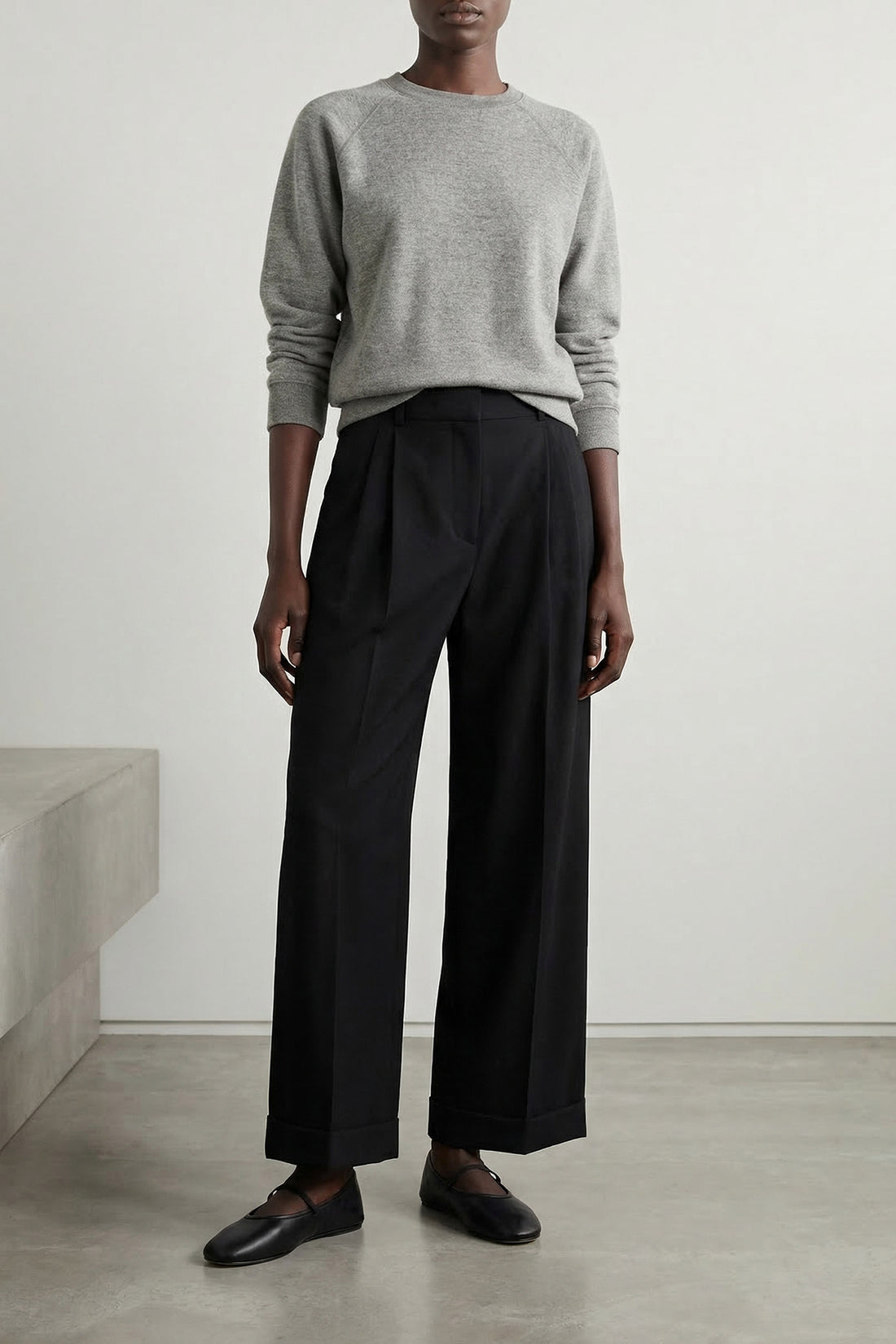 THE ROW 4 lior wool gabardine trousers