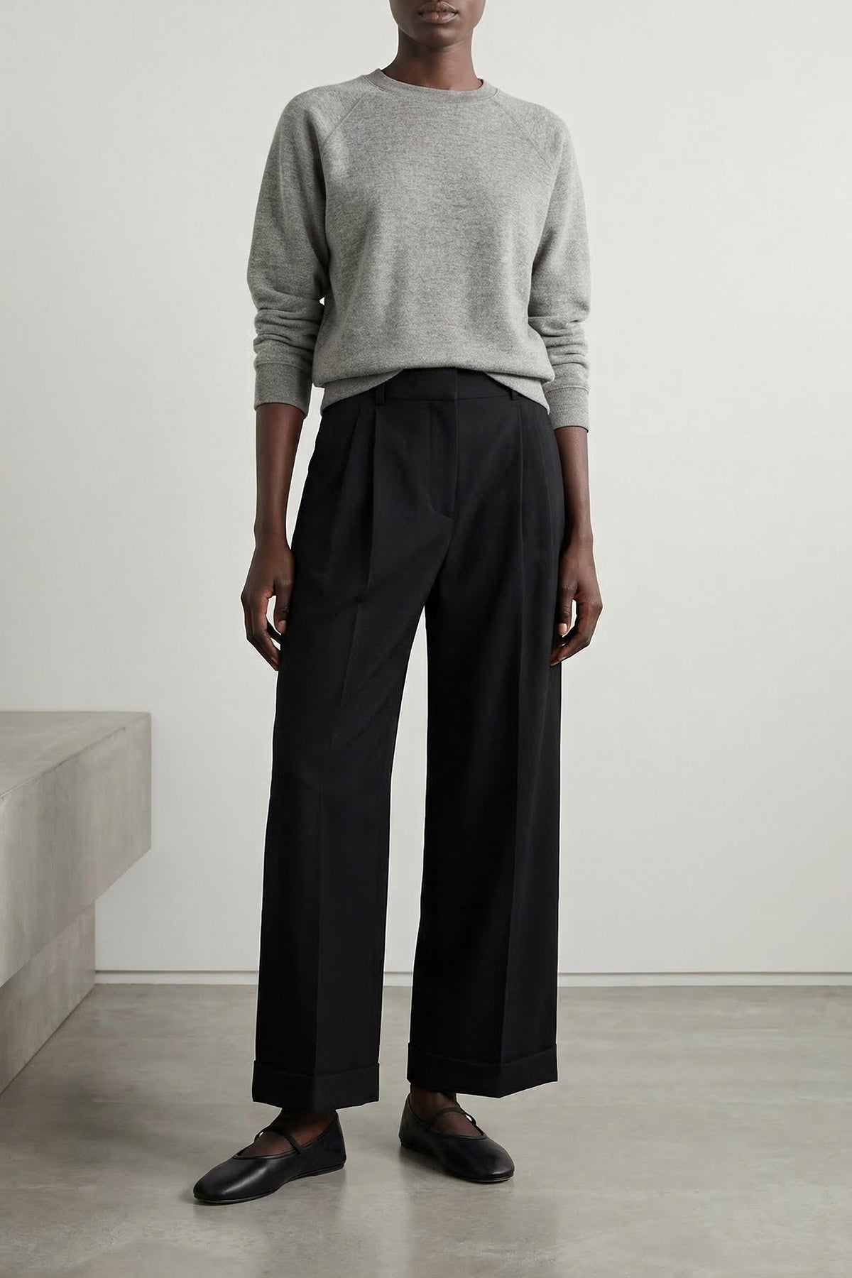 lior wool gabardine trousers