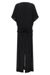 delyra long dress in semi-transparent viscose