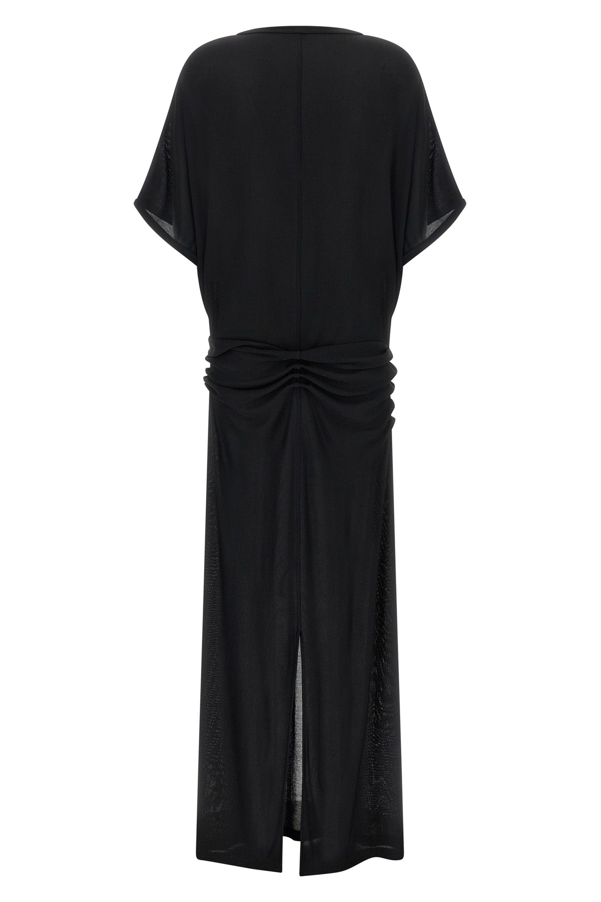 delyra long dress in semi-transparent viscose