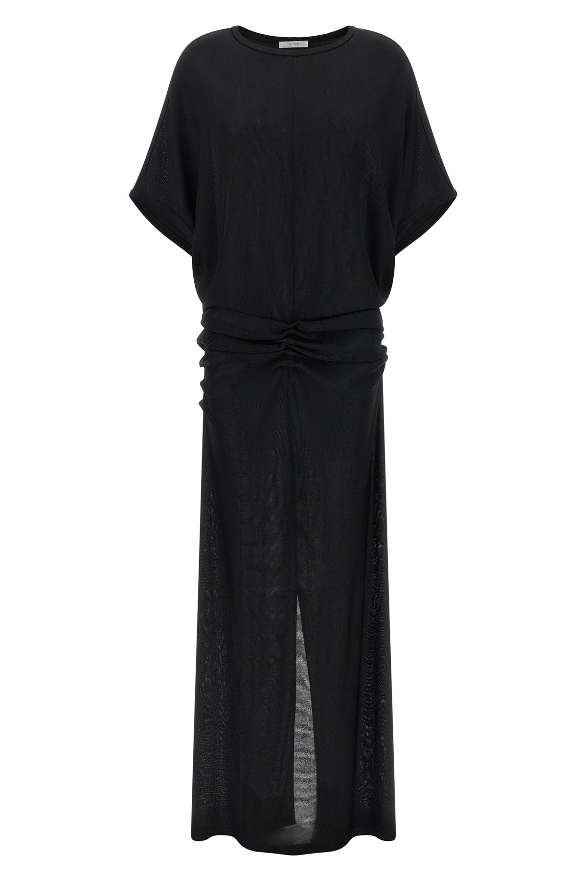 delyra long dress in semi-transparent viscose