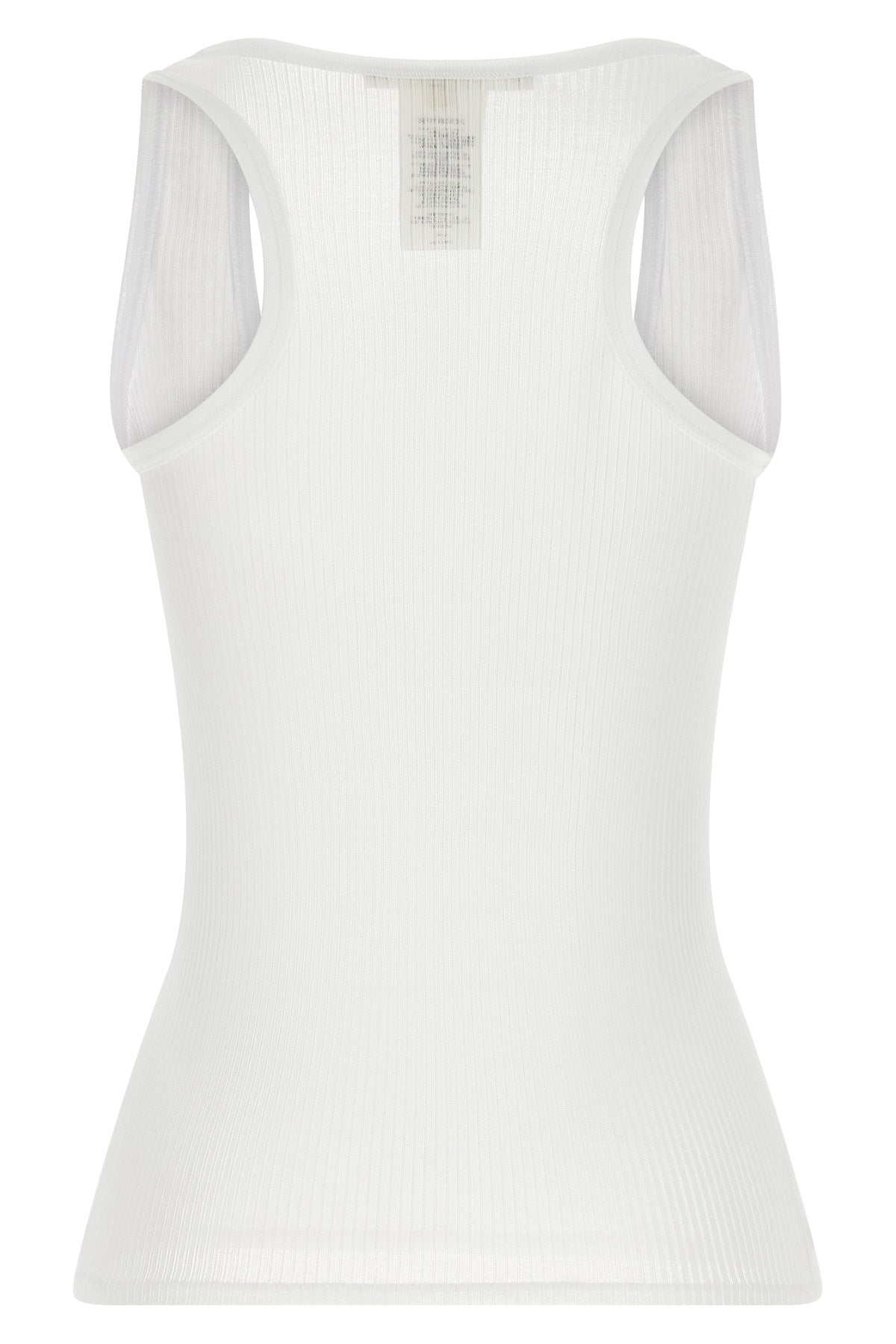 cendrea tank top in pure ribbed stretch cotton jersey