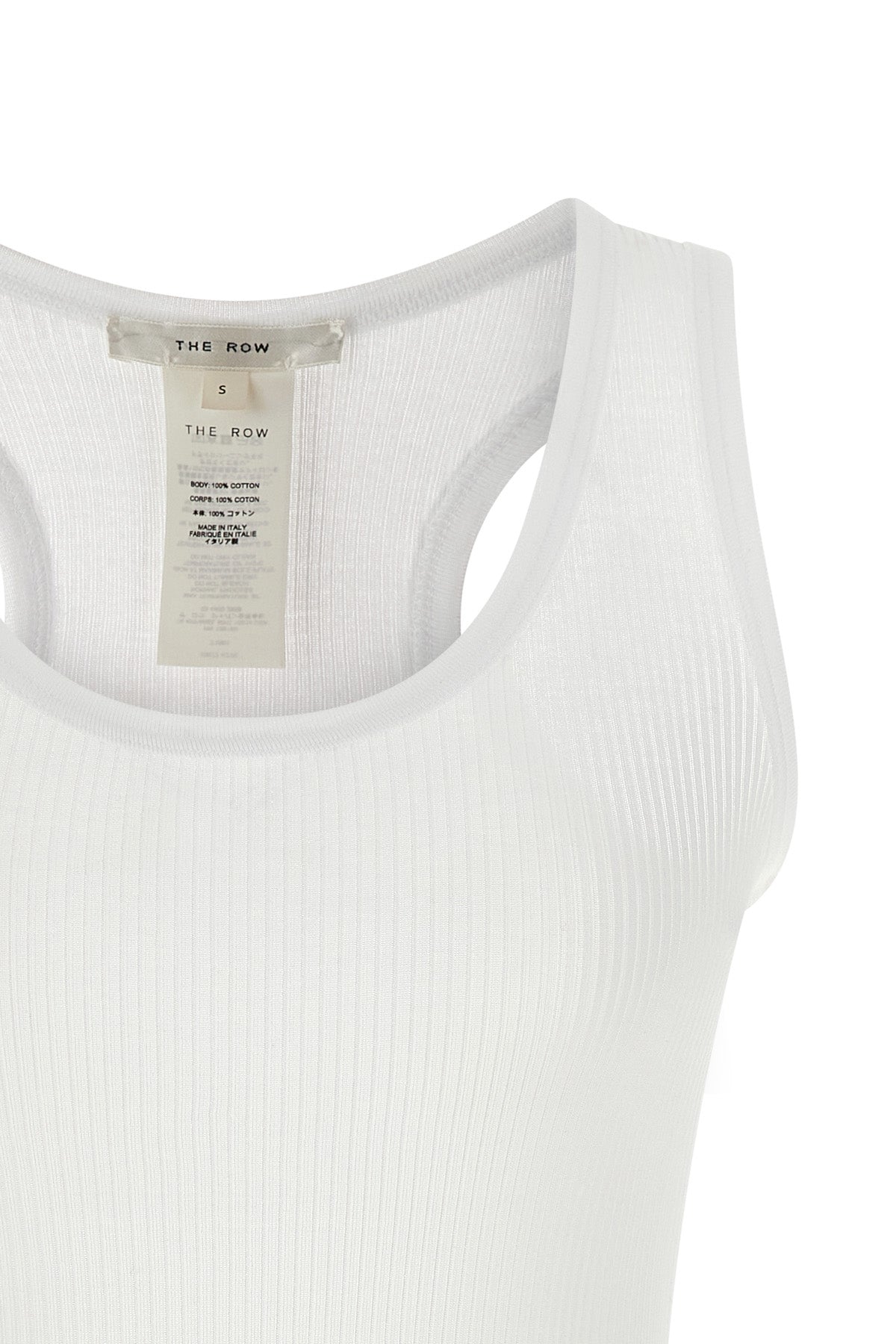 cendrea tank top in pure ribbed stretch cotton jersey