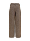virgin wool palazzo pants with monili detail