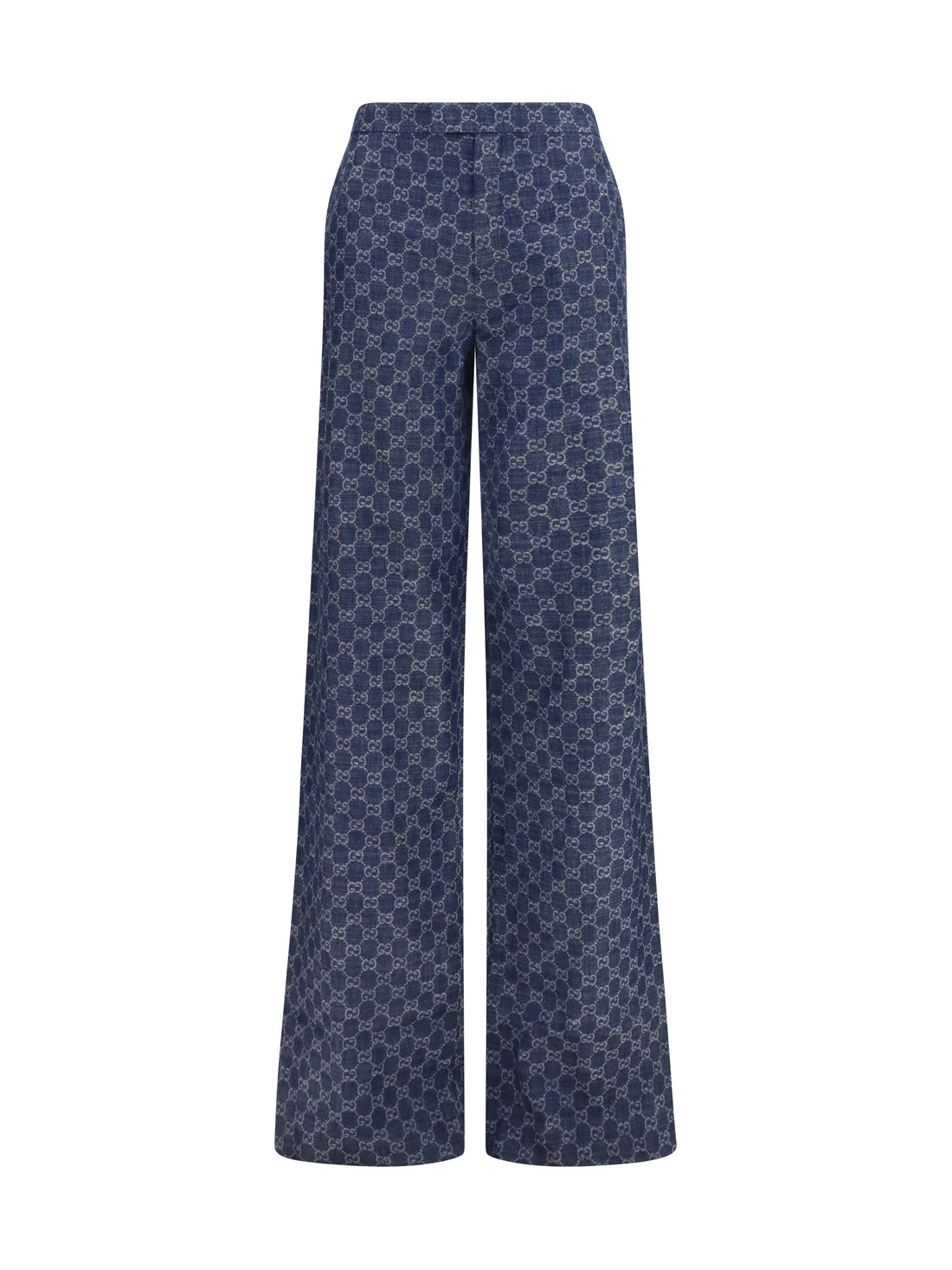 GUCCI 38 gg cotton jacquard denim pants