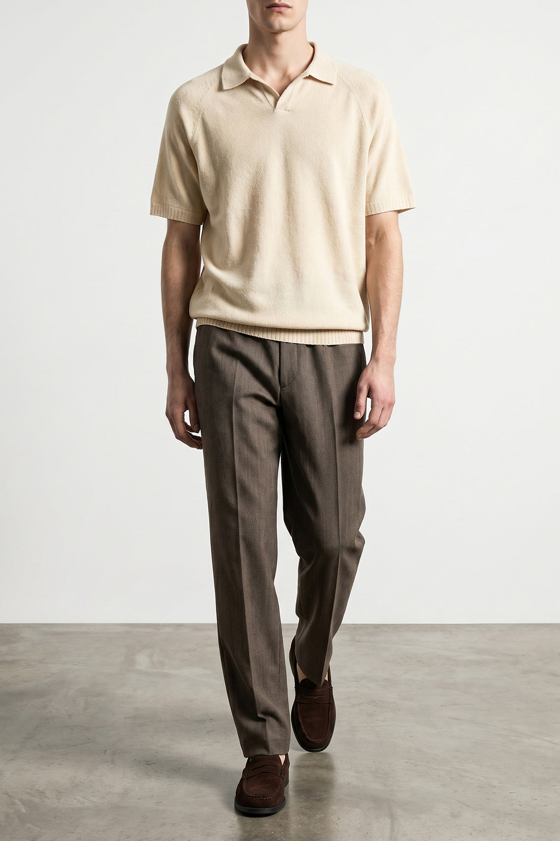 CELLAR DOOR 48 alfred bl mélange virgin wool trousers