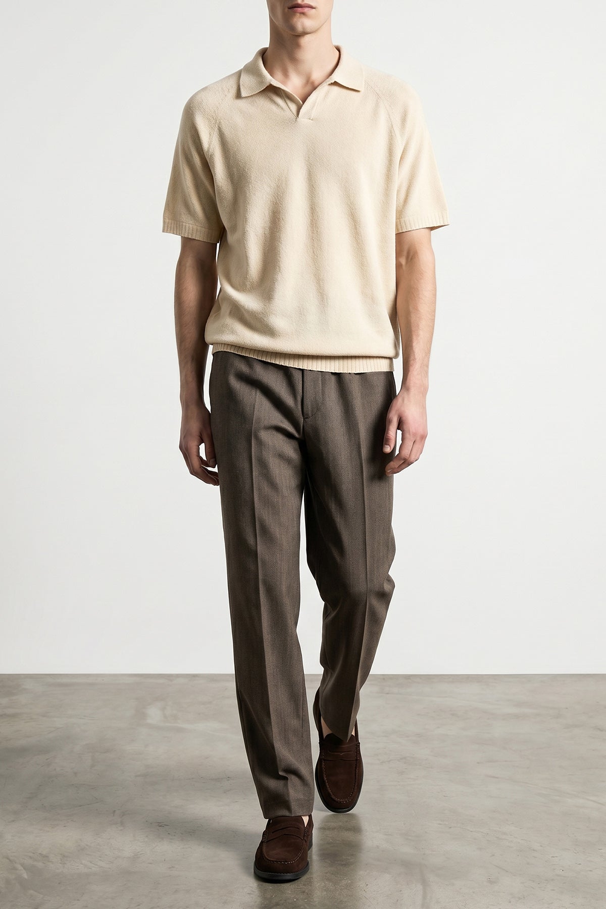 alfred bl mélange virgin wool trousers