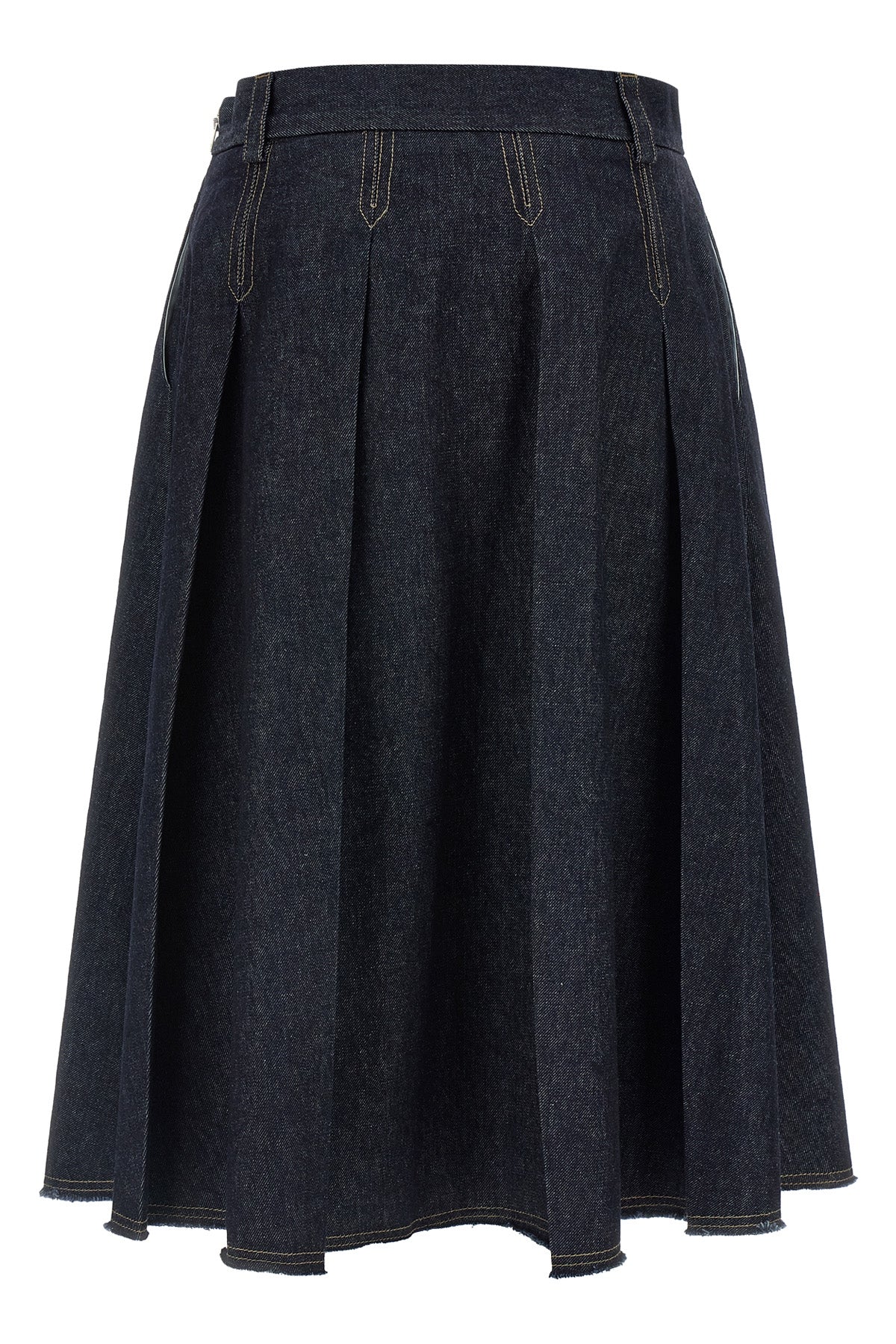 the midi skirt tela charlotte features a flared silhouette defined by deep sar