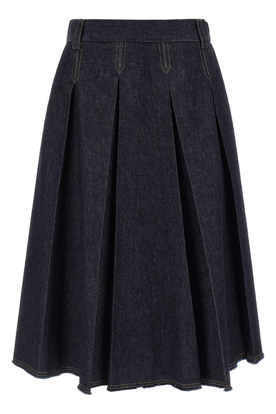 the midi skirt tela charlotte features a flared silhouette defined by deep sar