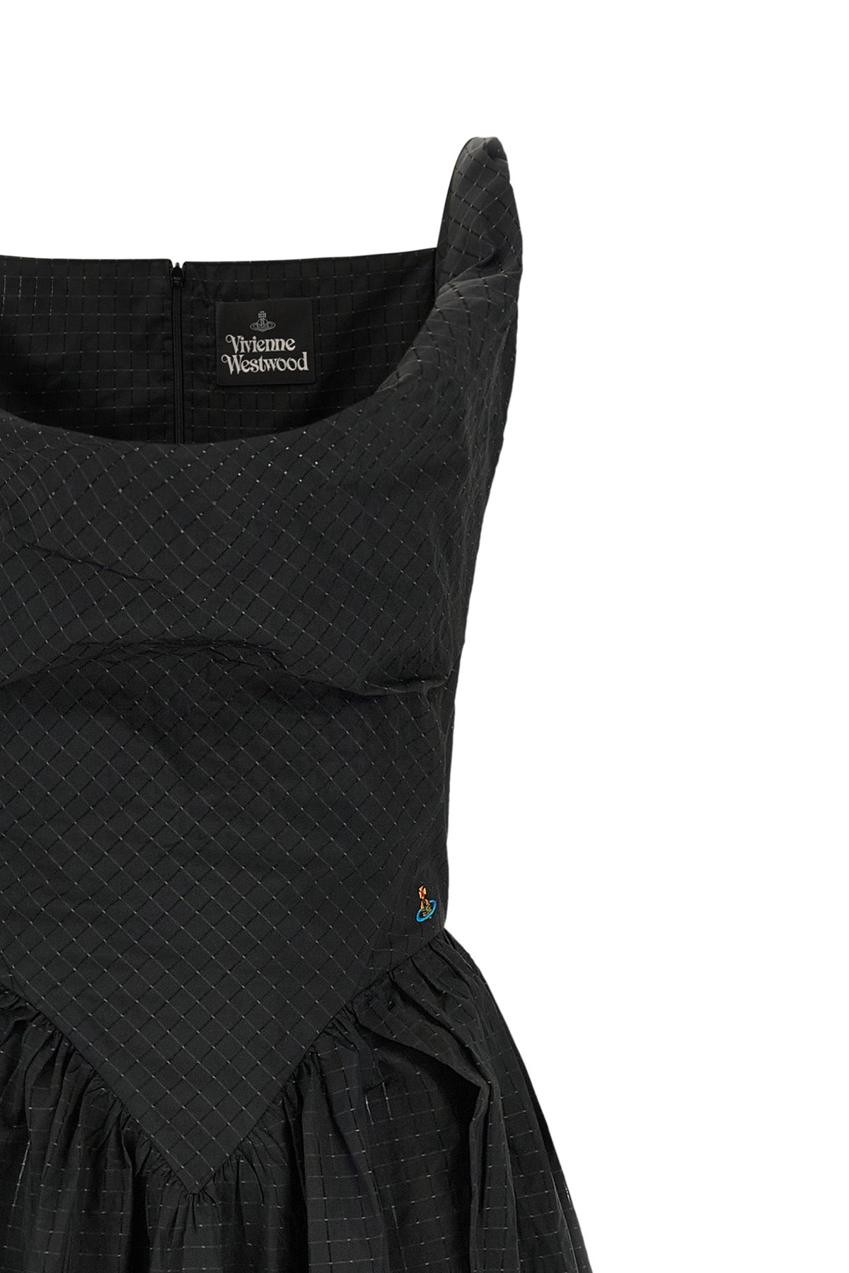 vivienne westwoods sunday midi dress reinterprets the historical codes of the