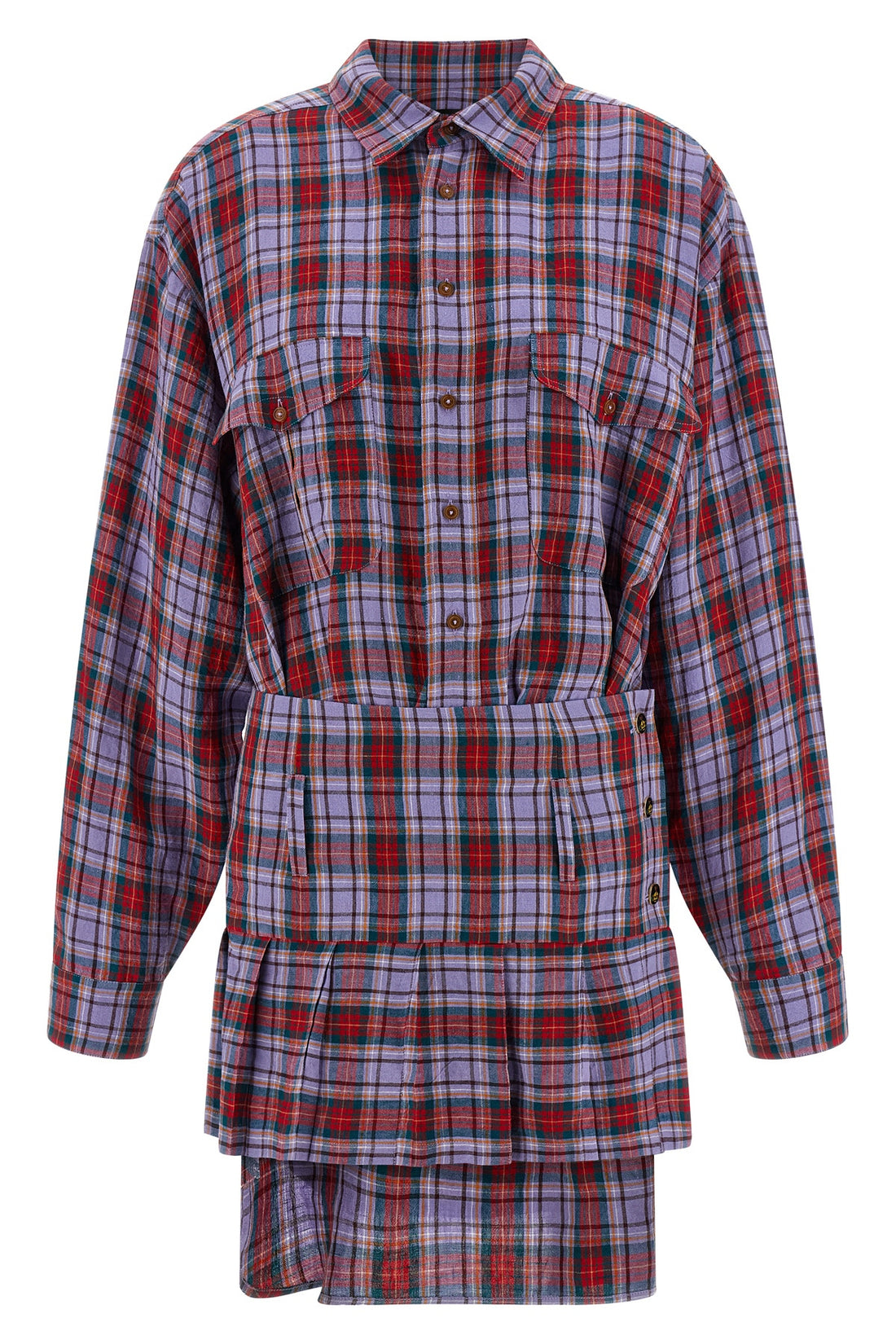VIVIENNE WESTWOOD 40 marta mini dress in check print linen