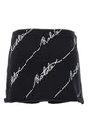 sequin logo mini cotton blend knit skort