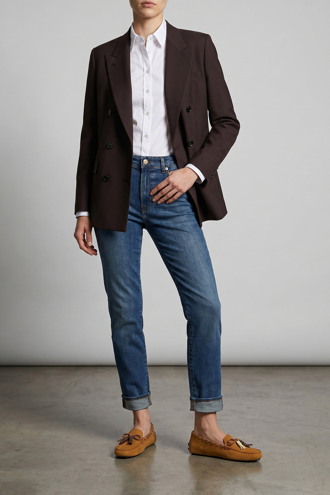 XACUS 42 classic sara cotton blend shirt