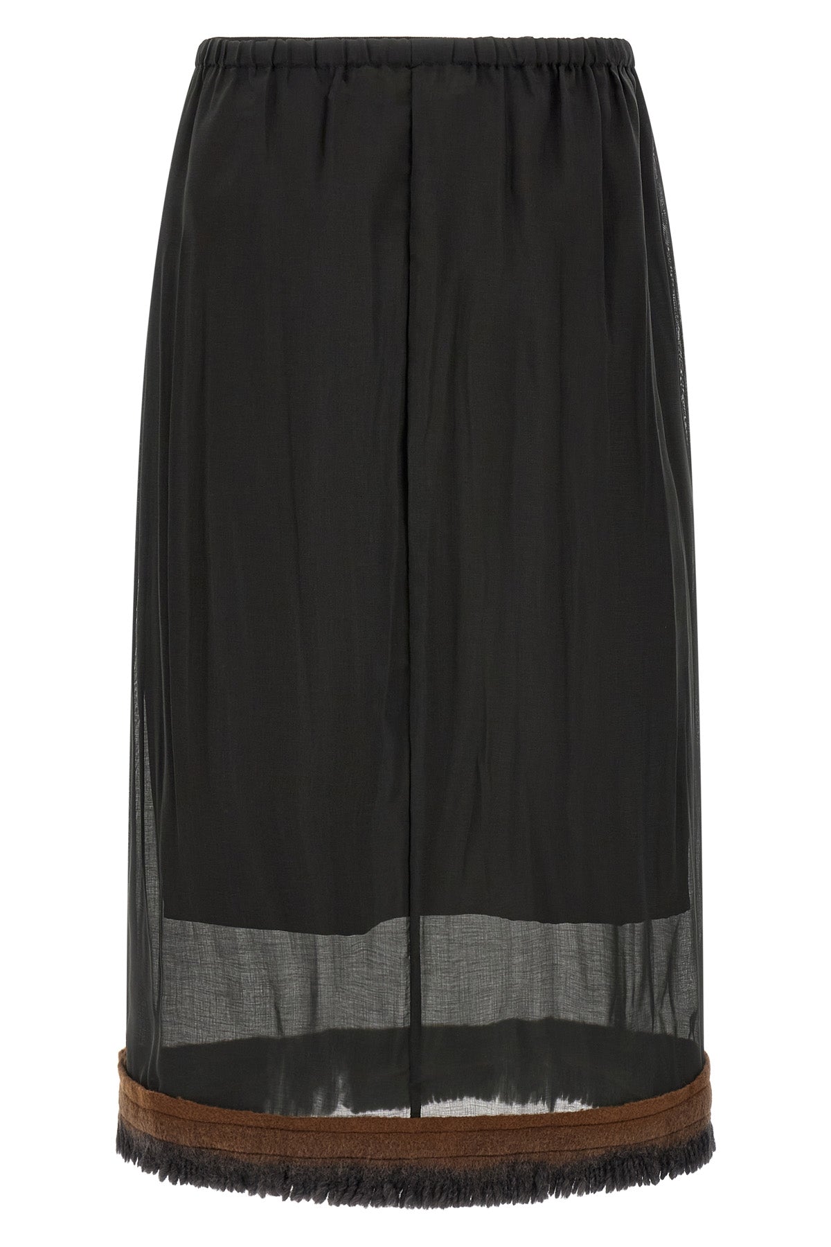 the tela ophelia skirt redefines volumes through a sophisticated play of overlap