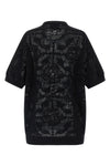 knitted openwork cotton sweater