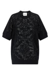 knitted openwork cotton sweater