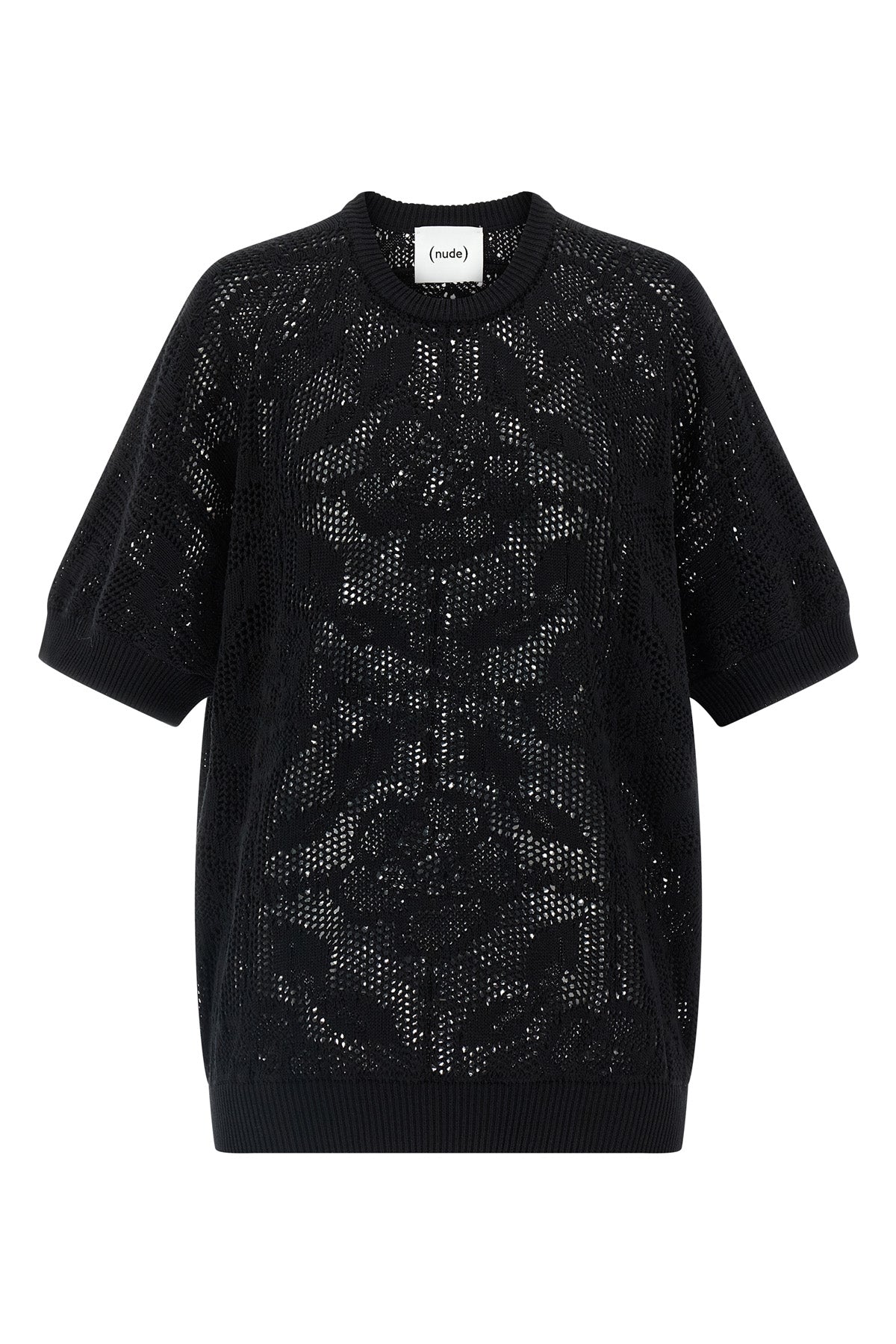 knitted openwork cotton sweater