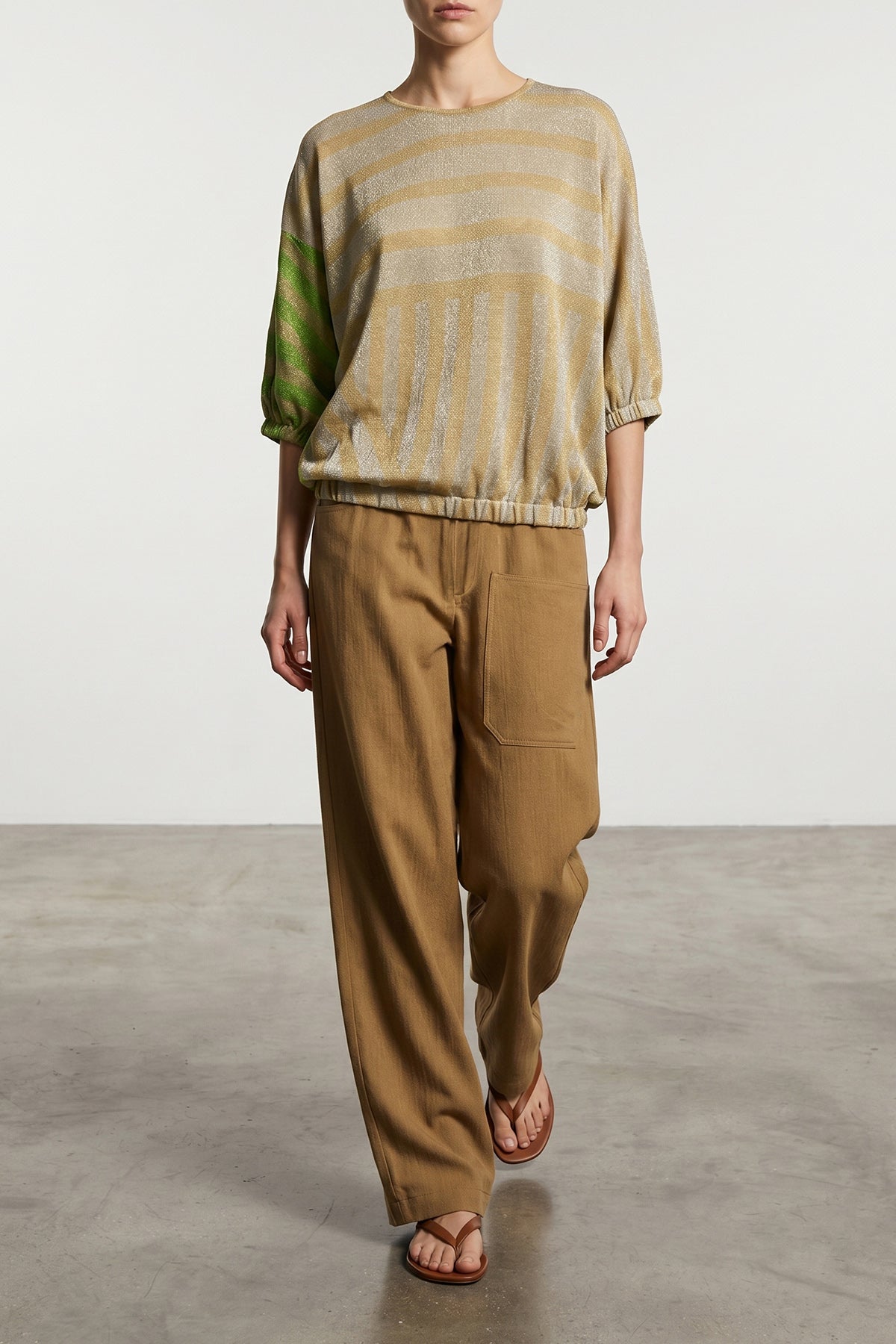 striped lurex sweater