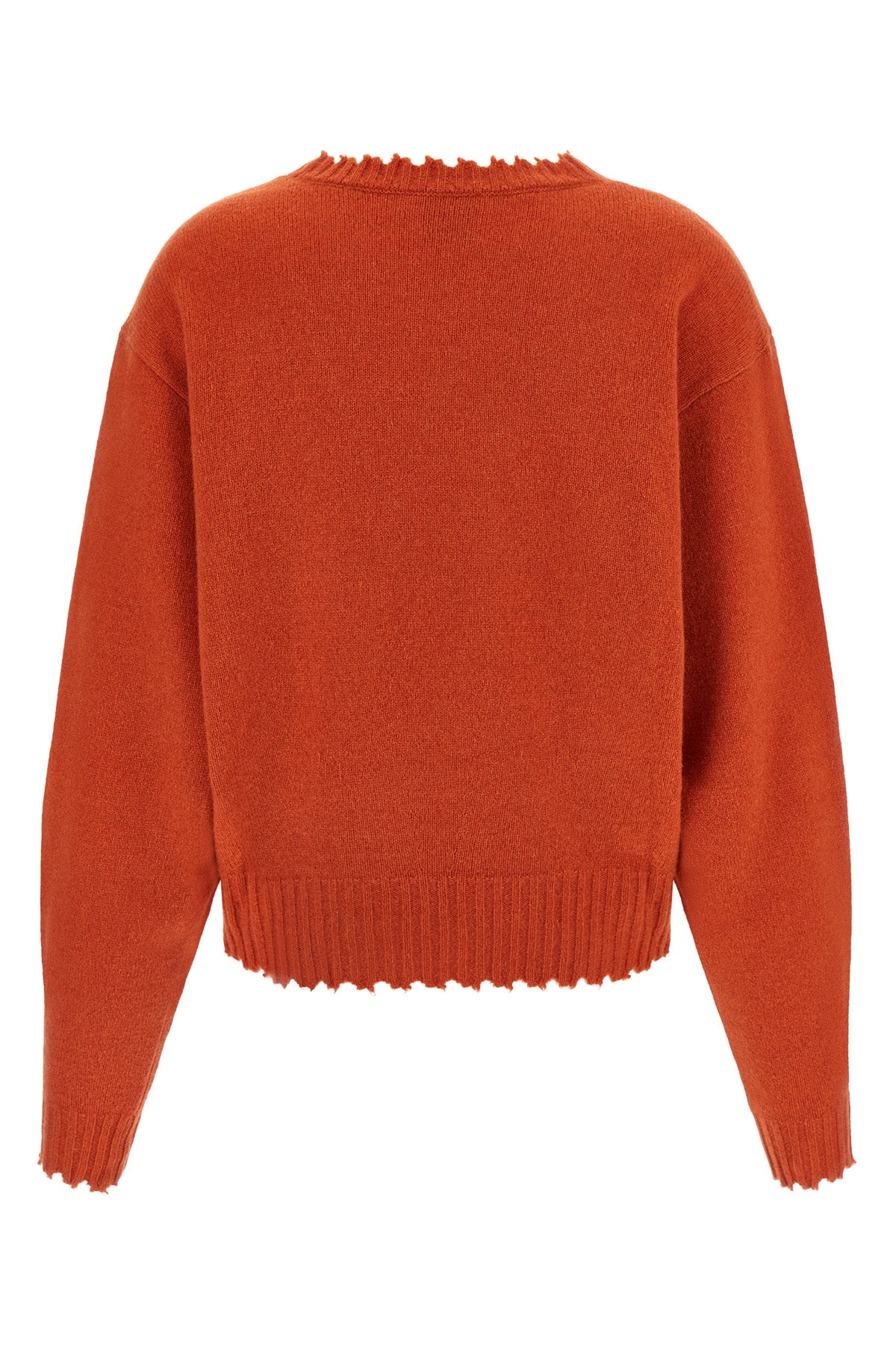 the v-neck sweater nude stands out for its pure cashmere construction that combi