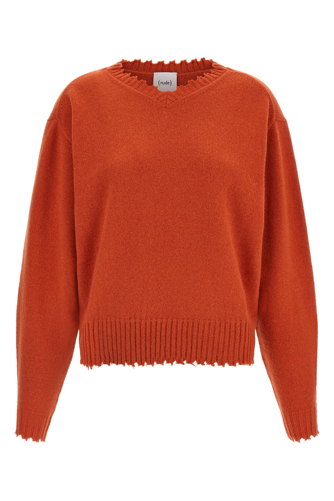 NUDE M the v-neck sweater nude stands out for its pure cashmere construction that combi
